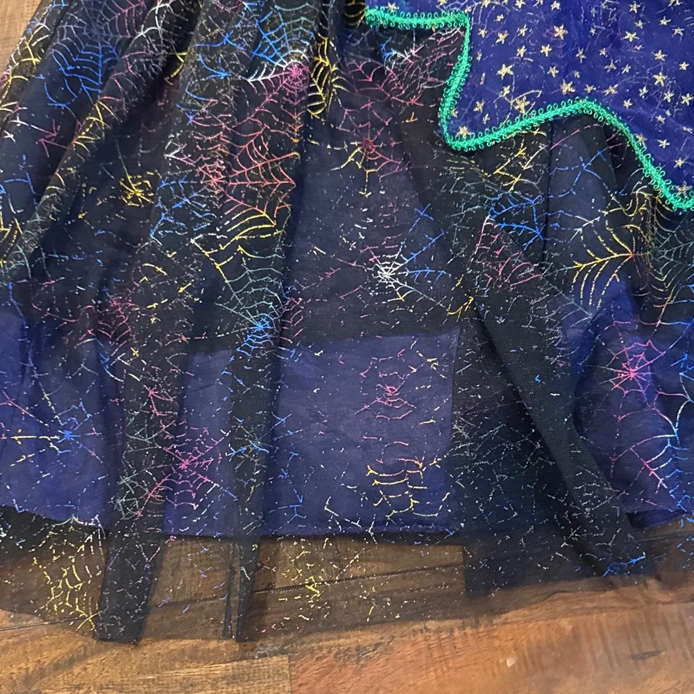 Target Purple and Black Starry Kids Witch Costume Dress - Picture 8 of 8